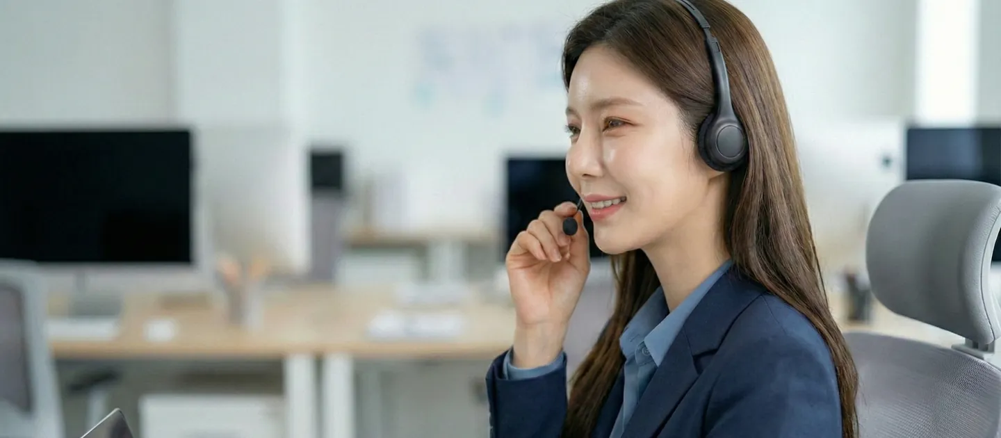 다음 순서 상담을 진행하는 장면을 담은 참고 사진